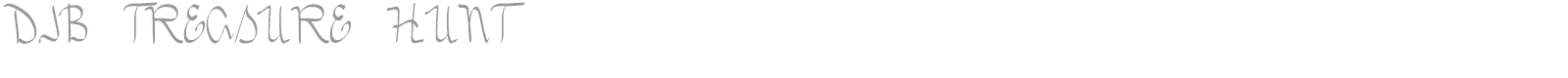 DJB Treasure Hunt font preview